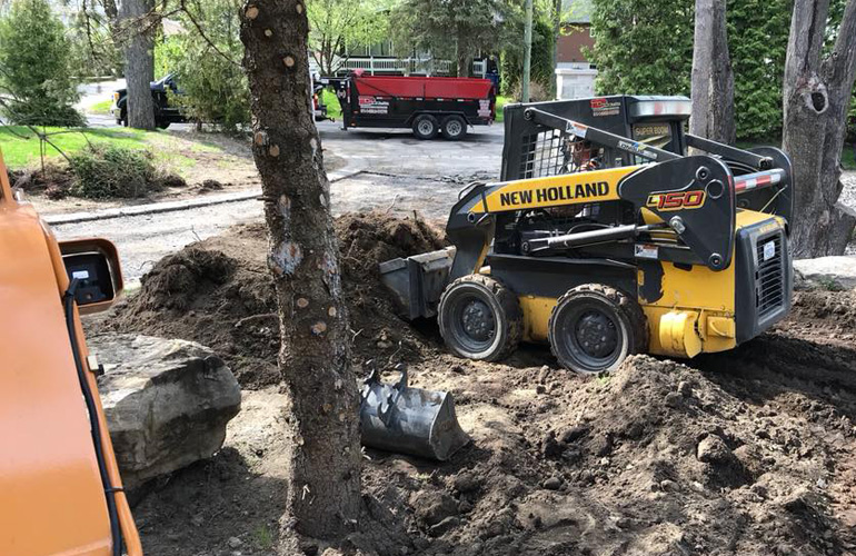 Projet d'excavation, nivellement de terrain, projet clé en main